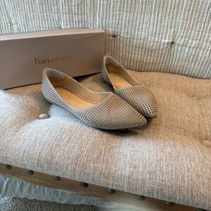 Franco Sarto Taupe Perforated Flats